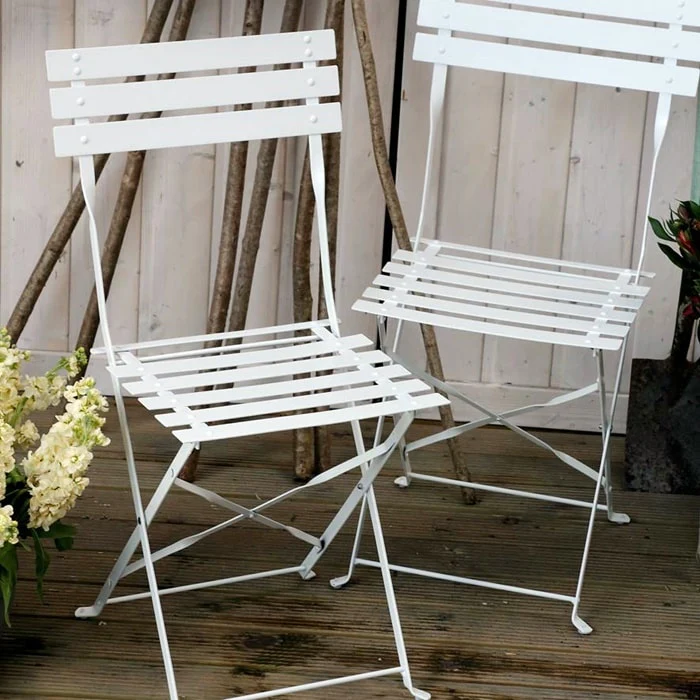 Alessia Bistro Table 2 Seater Set - White - Image 3