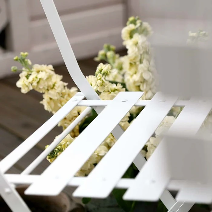 Alessia Bistro Table 2 Seater Set - White - Image 5