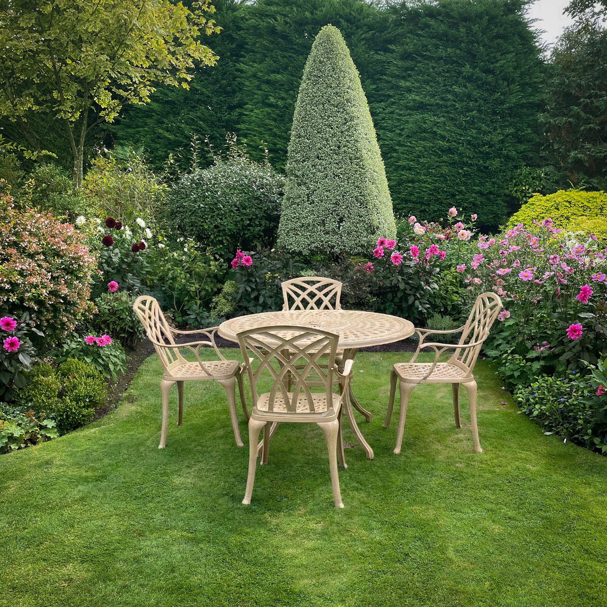 Alice Table 4 Seater Set - Sandstone - Image 10