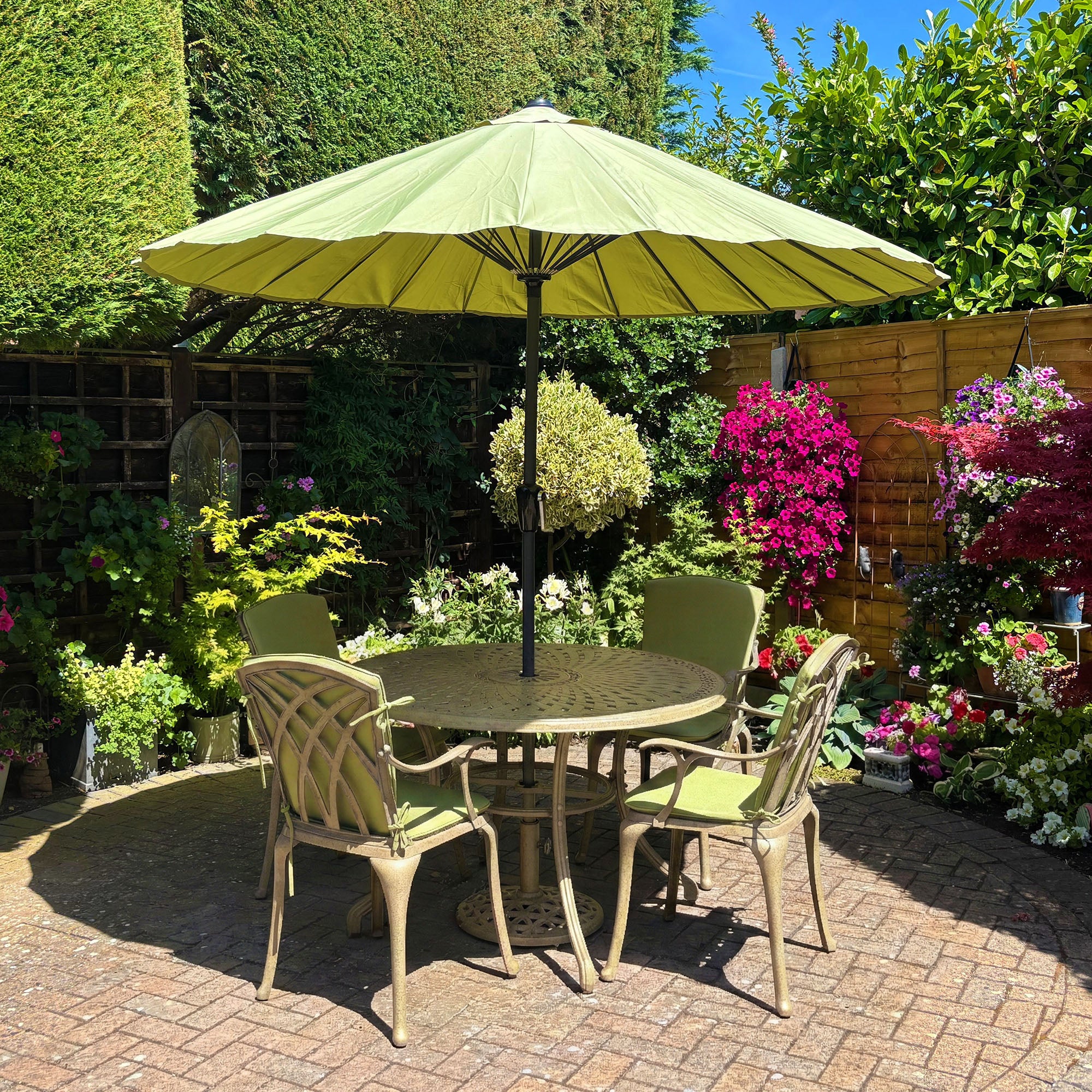 Alice Table 4 Seater Set - Sandstone - Image 3