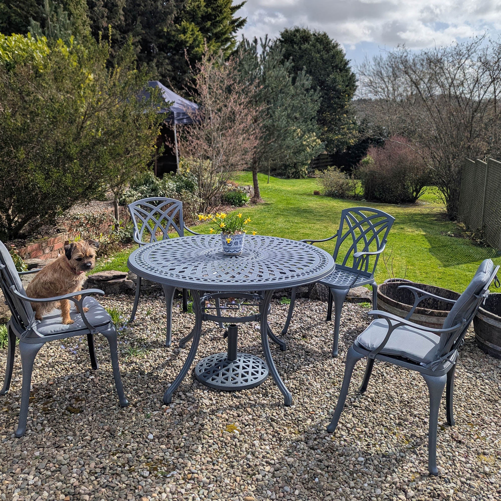 Alice Table 4 Seater Set - Slate - Image 13
