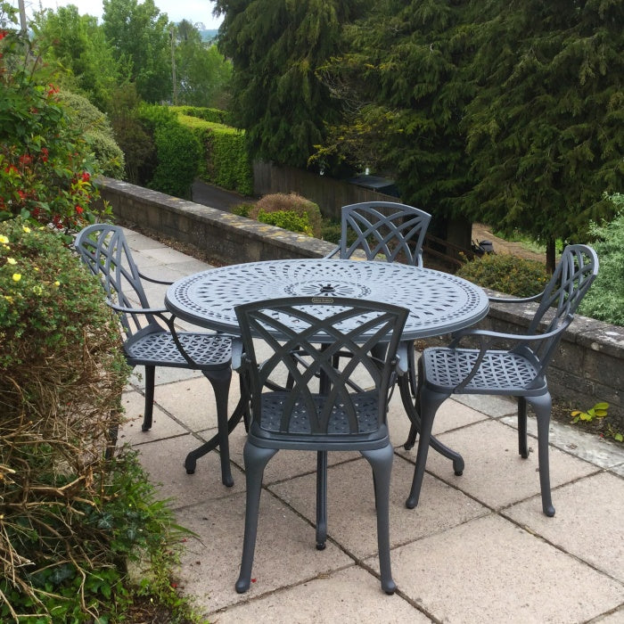 Alice Table 4 Seater Set - Slate - Image 16