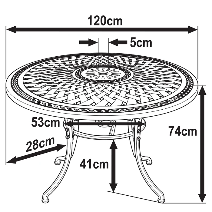 Alice Table 4 Seater Set - Slate - Image 19
