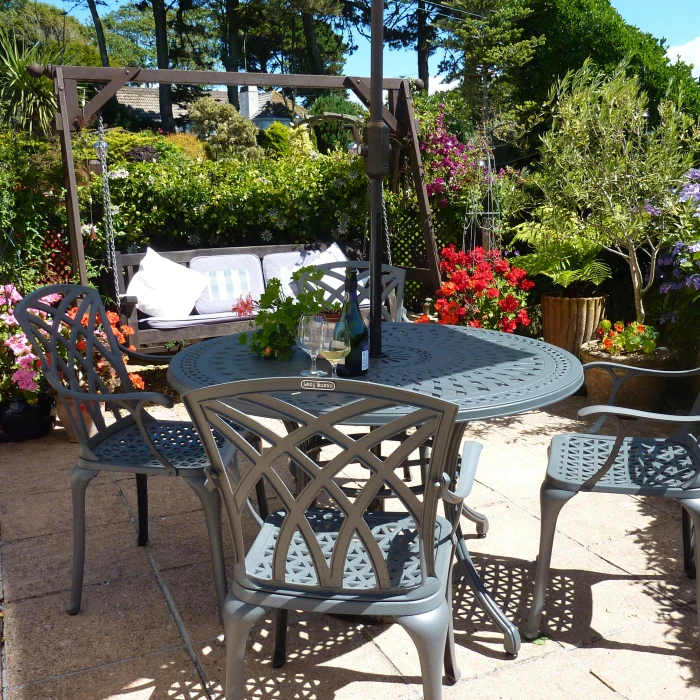 Alice Table 4 Seater Set - Slate - Image 3