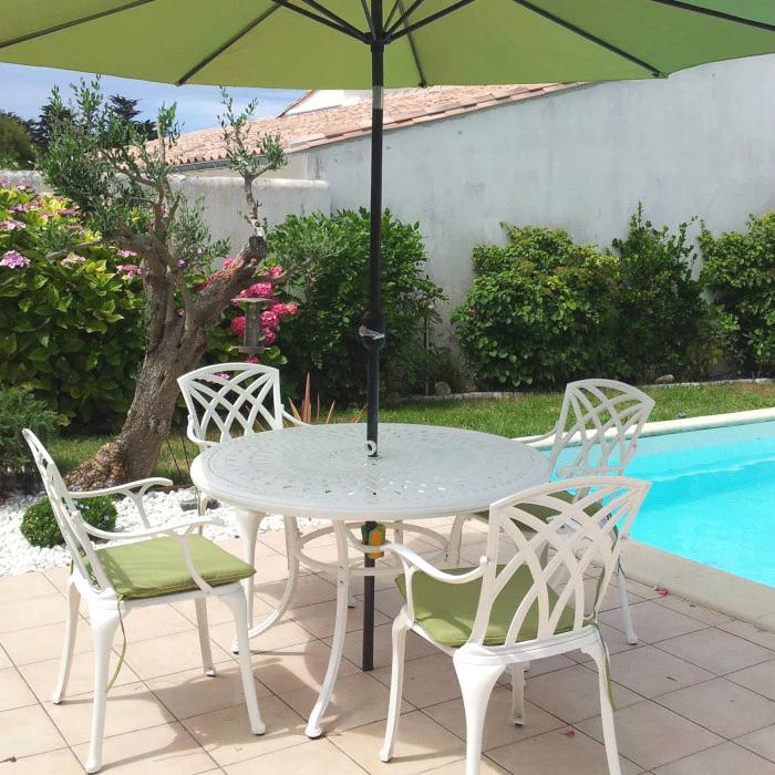 Alice Table 4 Seater Set - White - Image 3