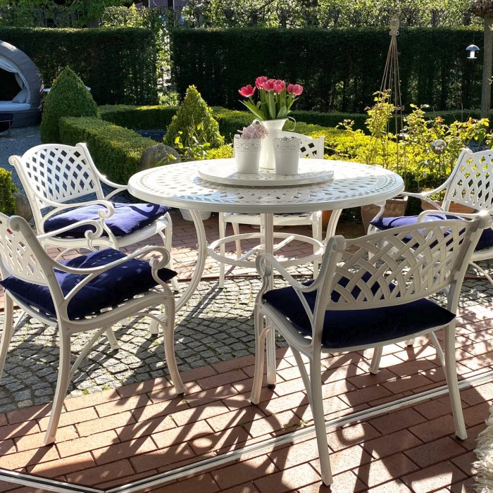 Alice Table 4 Seater Set - White - Image 6
