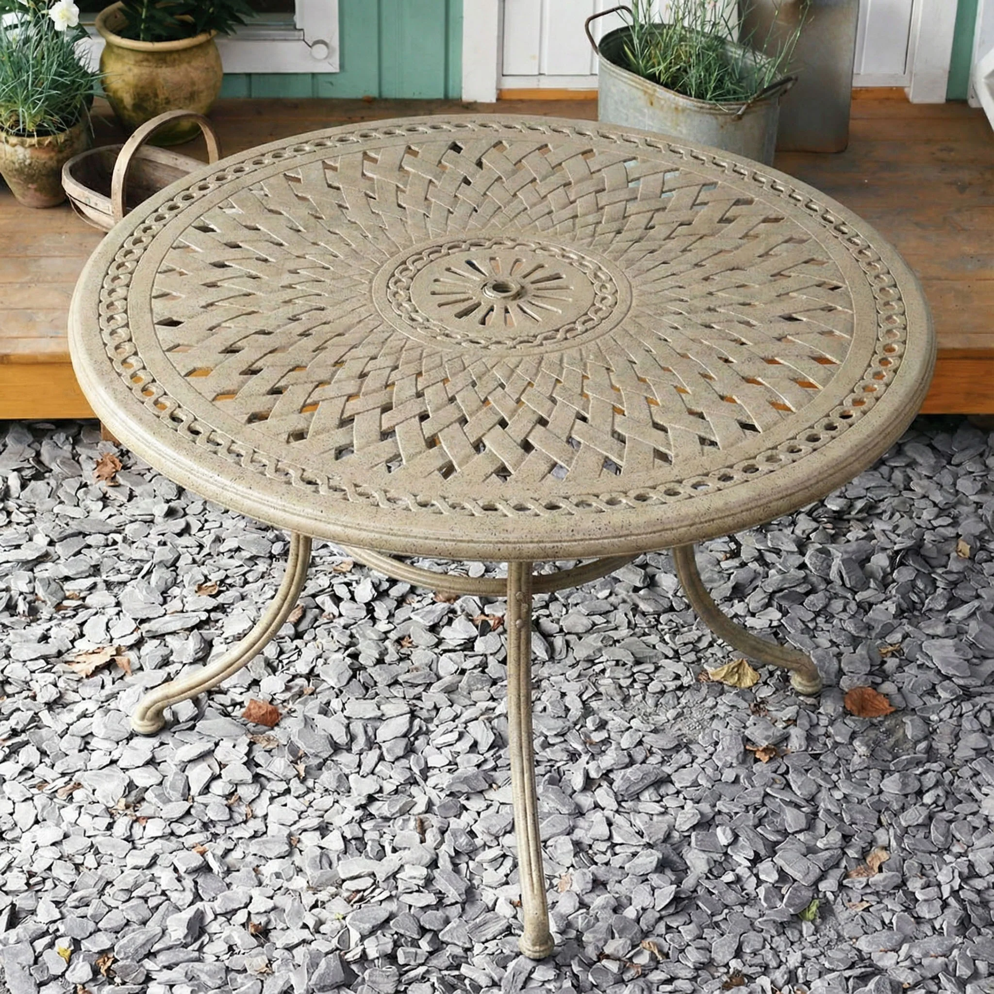 Alice Table 6 Seater Set - Sandstone - Image 4