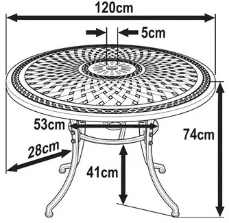 Alice Table 6 Seater Set - Sandstone - Image 8