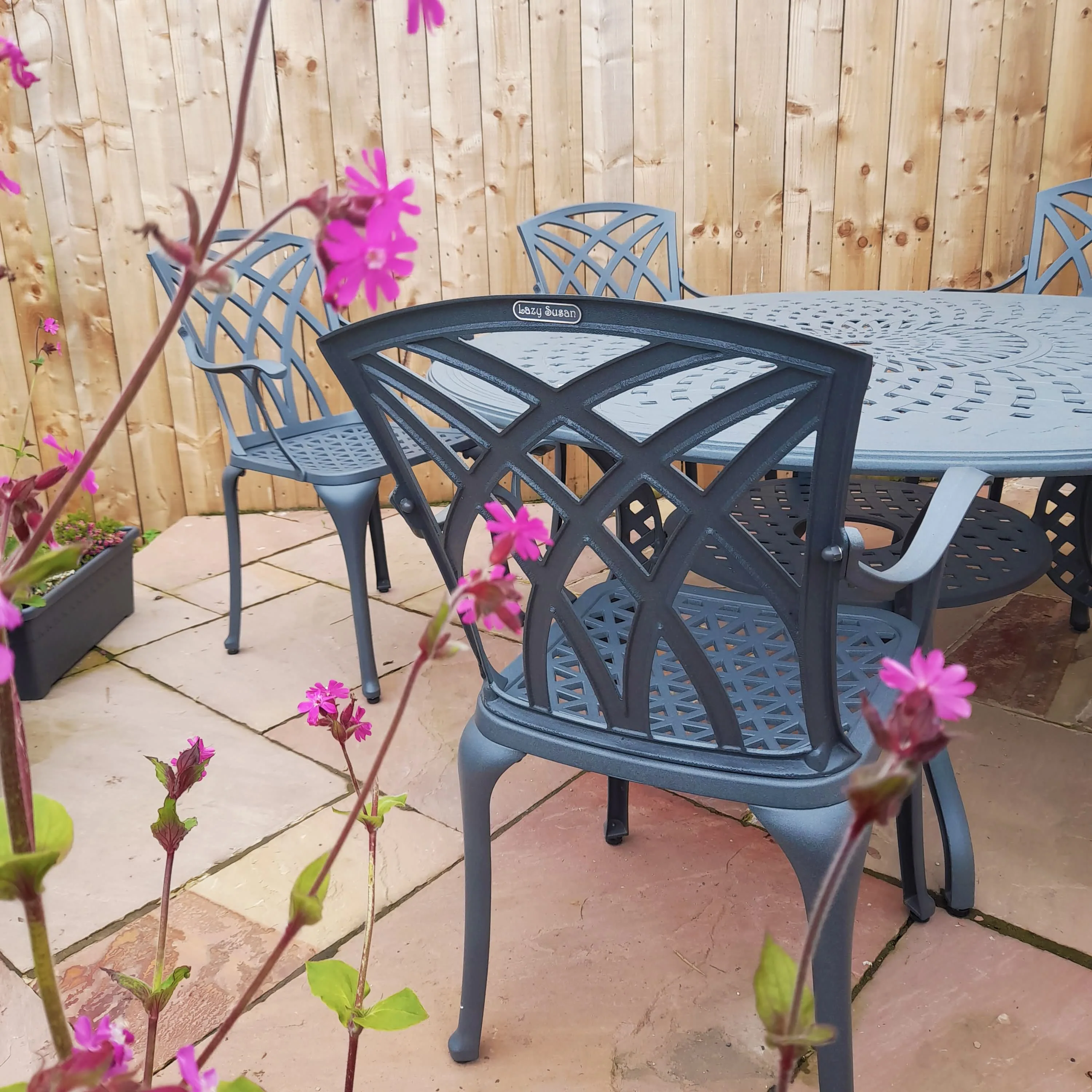 Amelia Table 8 Seater Set - Slate - Image 3