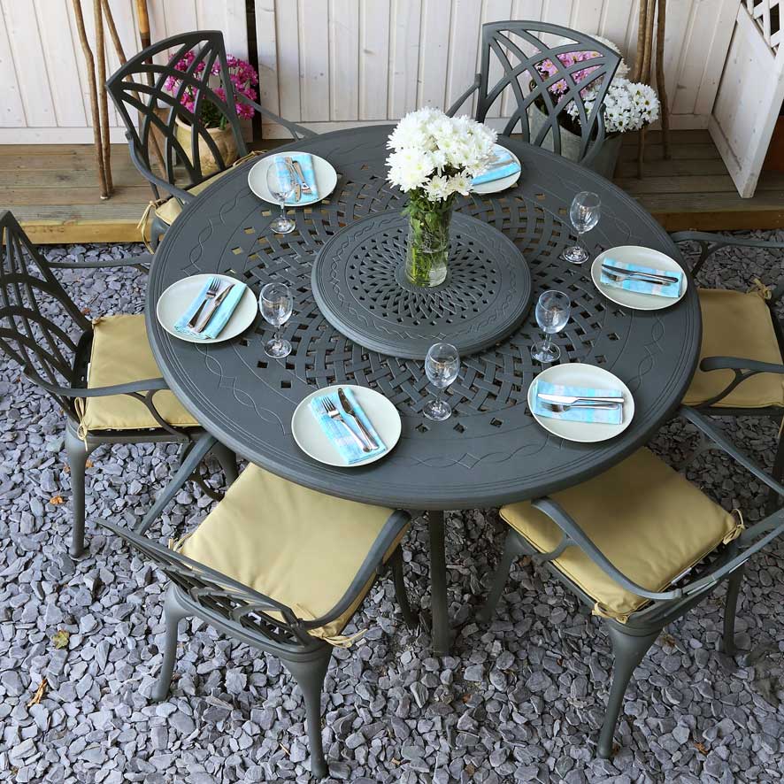Amelia Table 8 Seater Set - Slate - Image 8