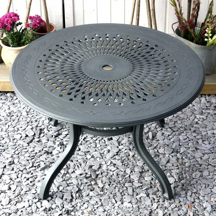 Amy Table 4 Seater Set - Slate - Image 4