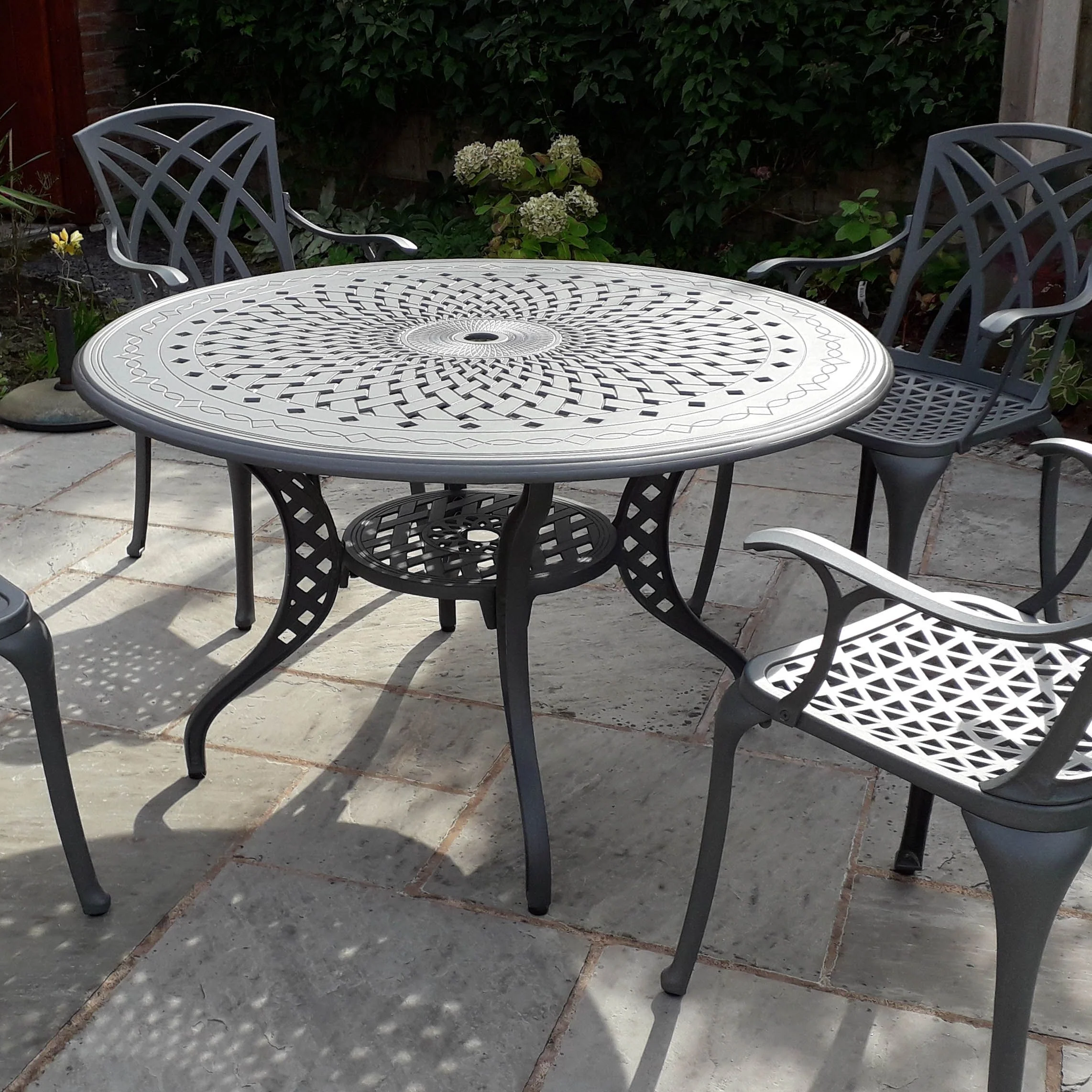 Amy Table 4 Seater Set - Slate - Image 5