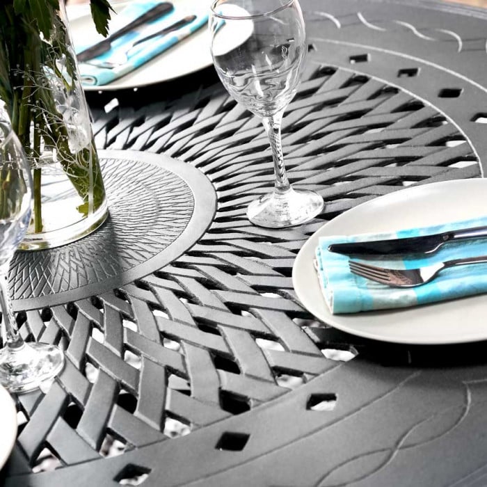 Amy Table 6 Seater Set - Slate - Image 3