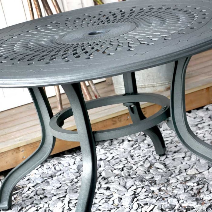 Amy Table 6 Seater Set - Slate - Image 5