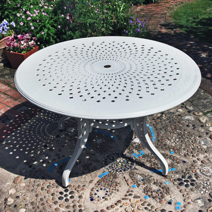 Amy Table 6 Seater Set - White - Image 5
