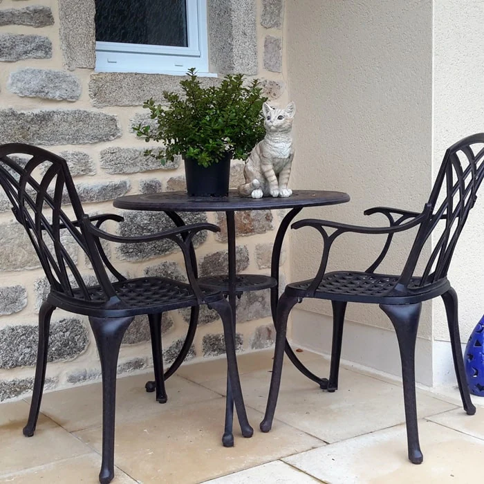 Anna Table 2 Seater Set - Antique Bronze - Image 8