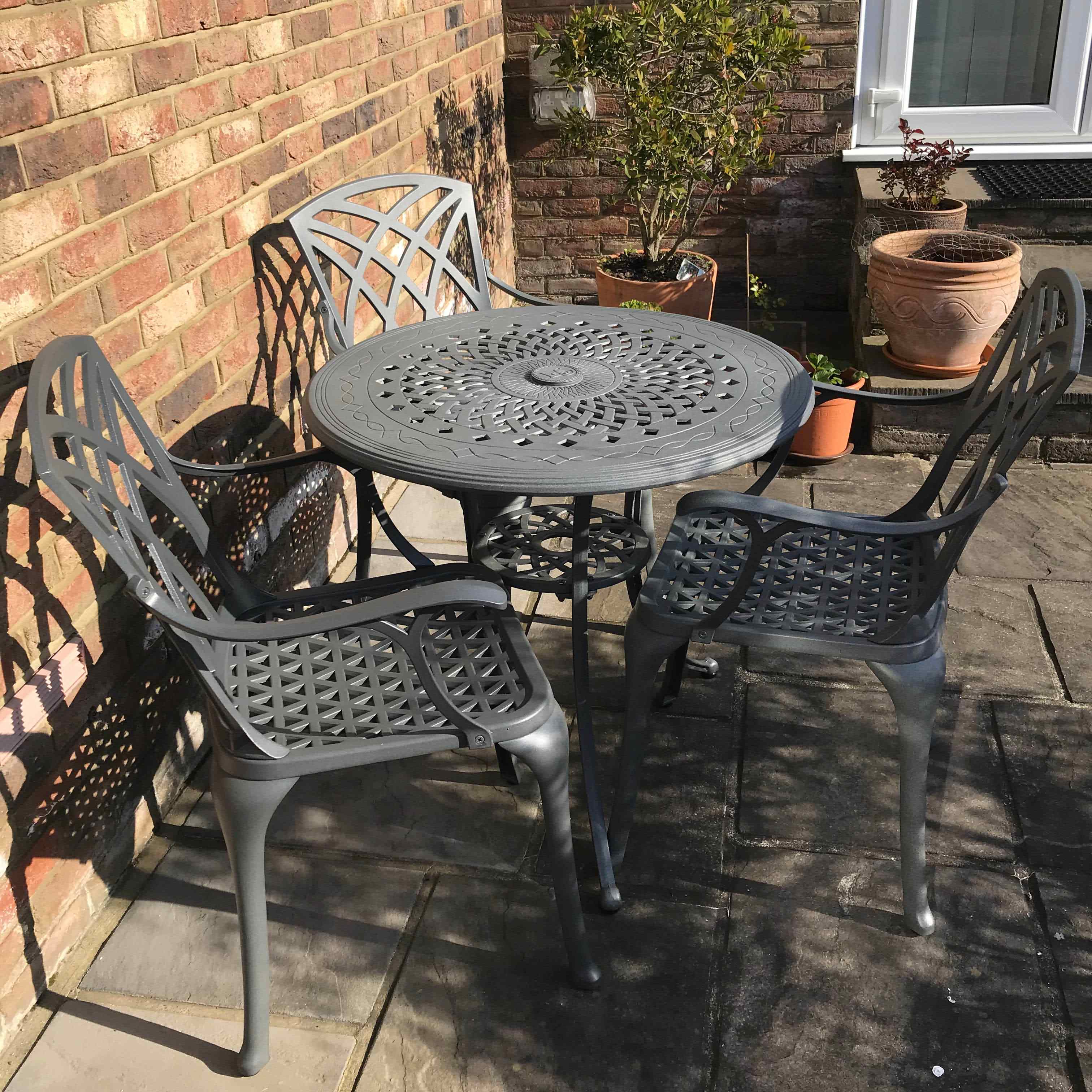 Anna Table 2 Seater Set - Slate - Image 11