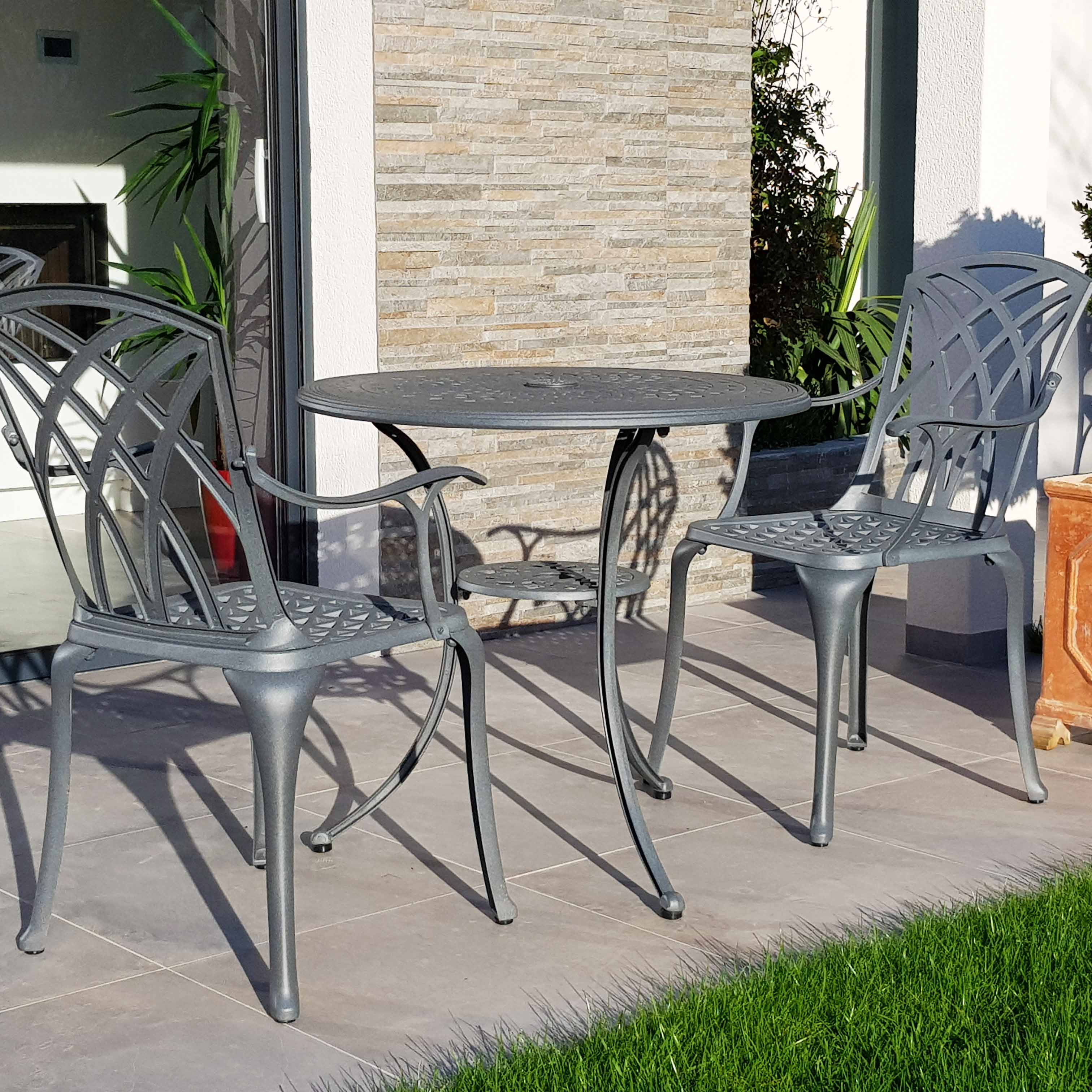 Anna Table 2 Seater Set - Slate - Image 3
