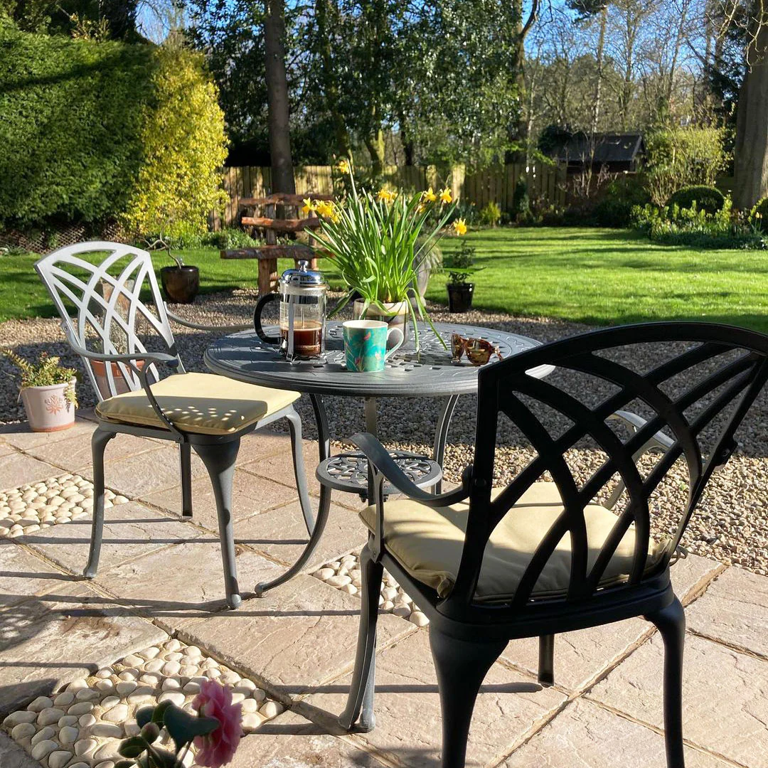 Anna Table 2 Seater Set - Slate - Image 4