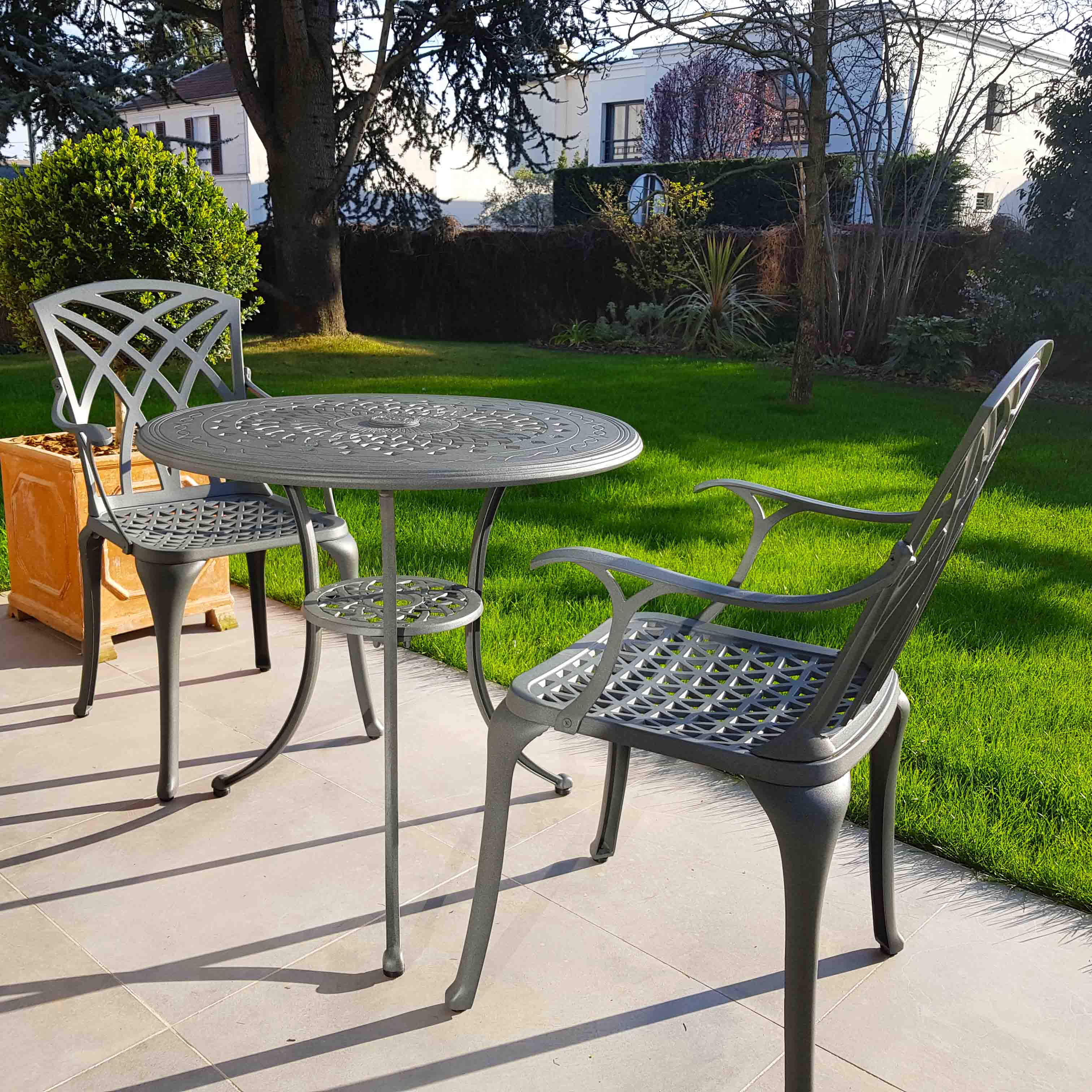 Anna Table 2 Seater Set - Slate - Image 6