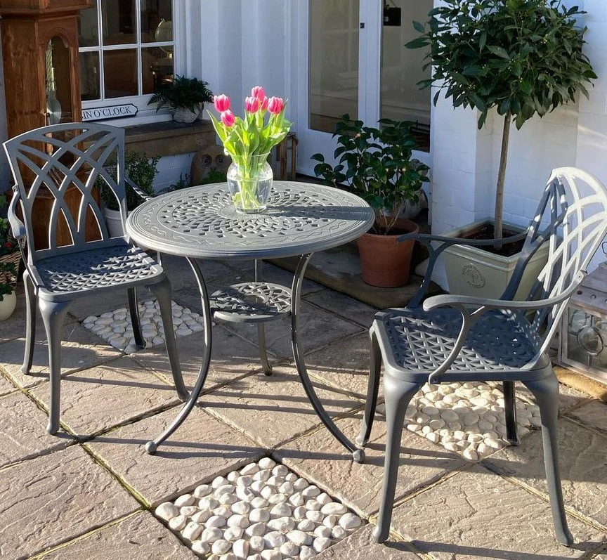Anna Table 2 Seater Set - Slate - Image 9