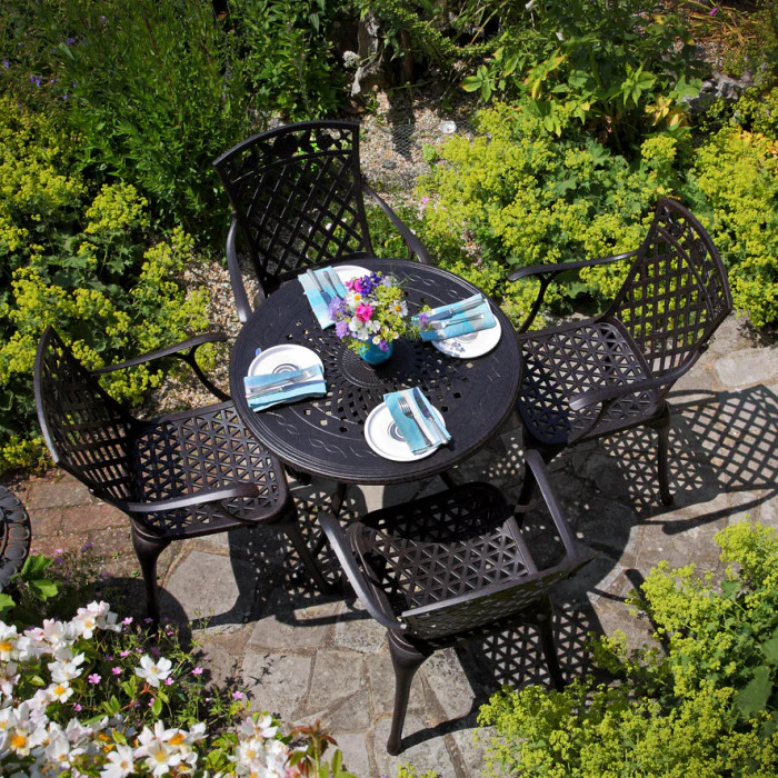 Anna Table 4 Seater Set - Antique Bronze - Image 12