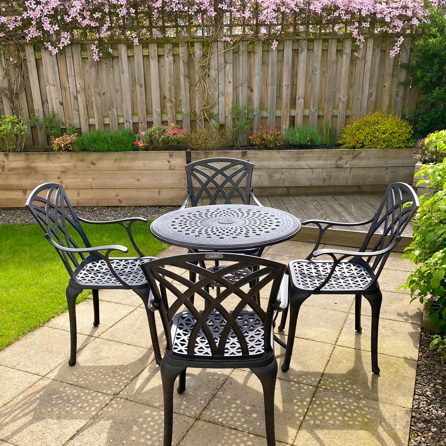 Anna Table 4 Seater Set - Antique Bronze - Image 5