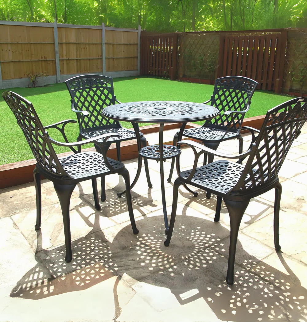 Anna Table 4 Seater Set - Antique Bronze - Image 6