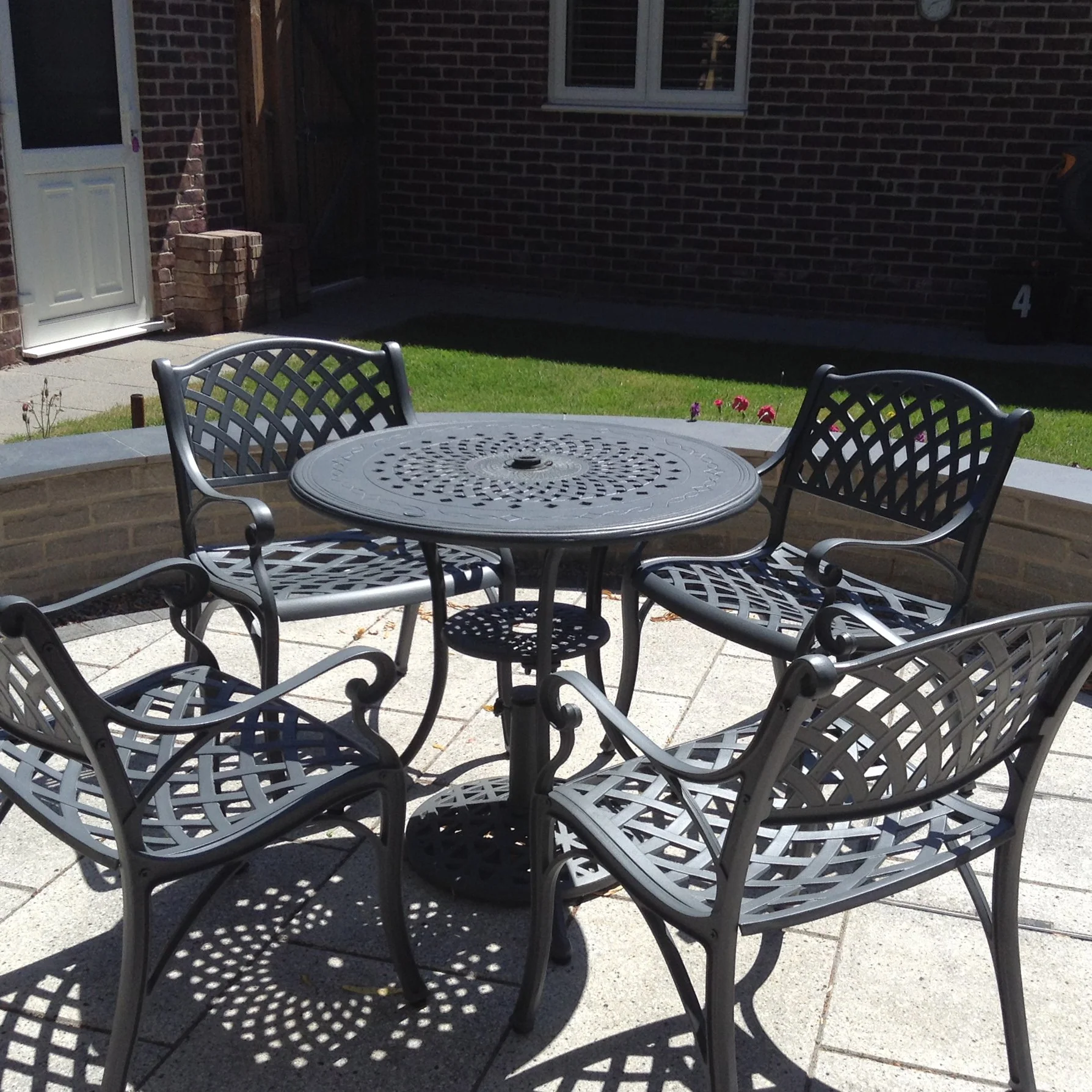 Anna Table 4 Seater Set - Slate - Image 8