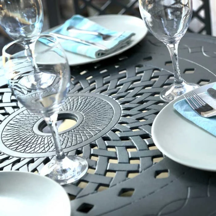 Anna Table 4 Seater Set - Slate - Image 9