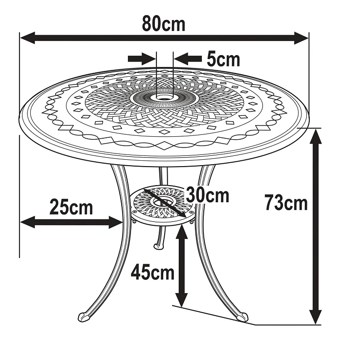Anna Table - Antique Bronze - Image 4