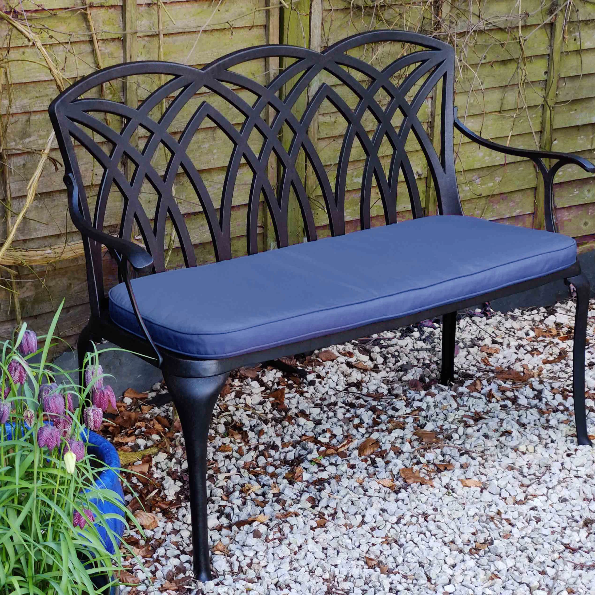 April Bench Cushion - Blue - Image 4