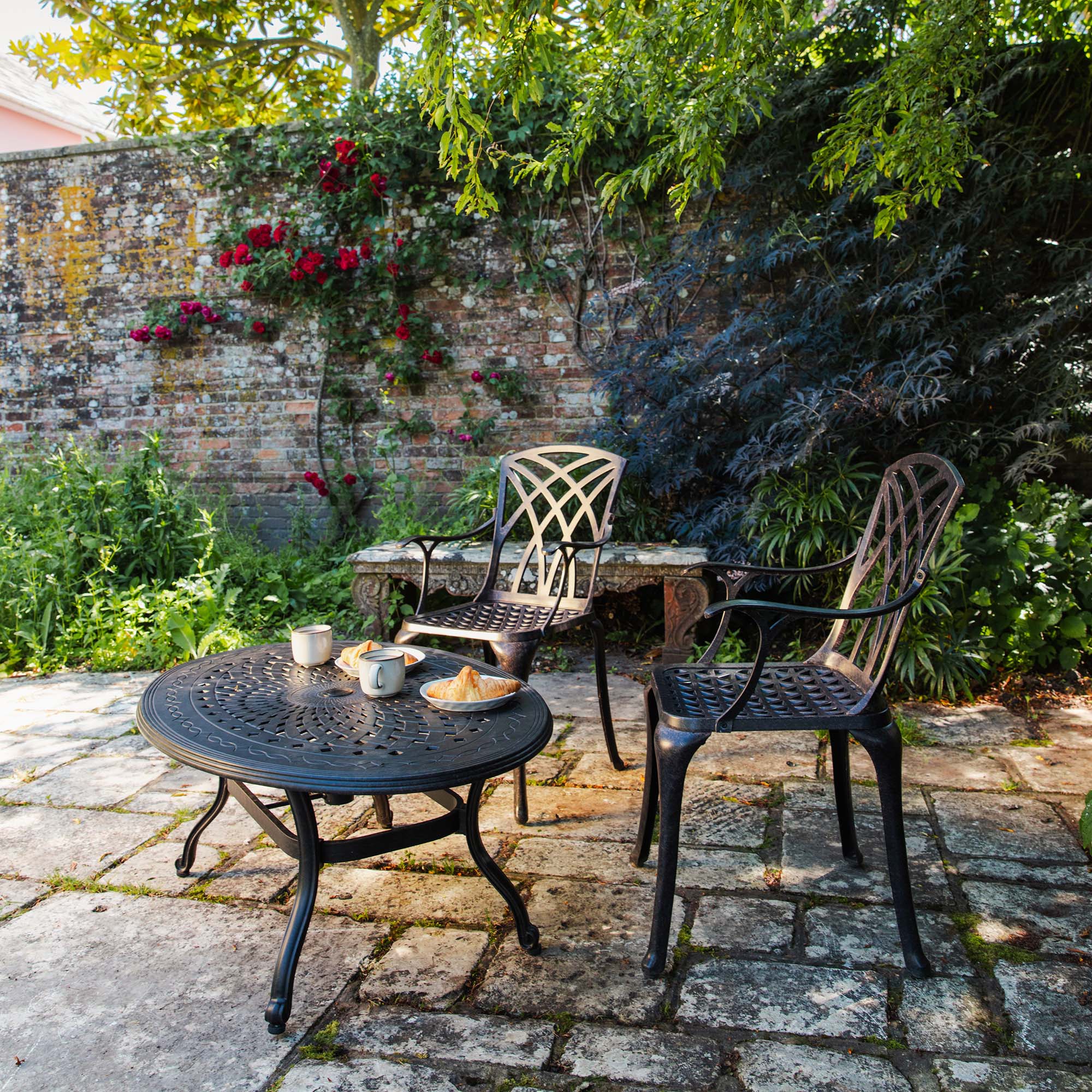 Bella Table 2 Seater Set - Antique Bronze - Image 4