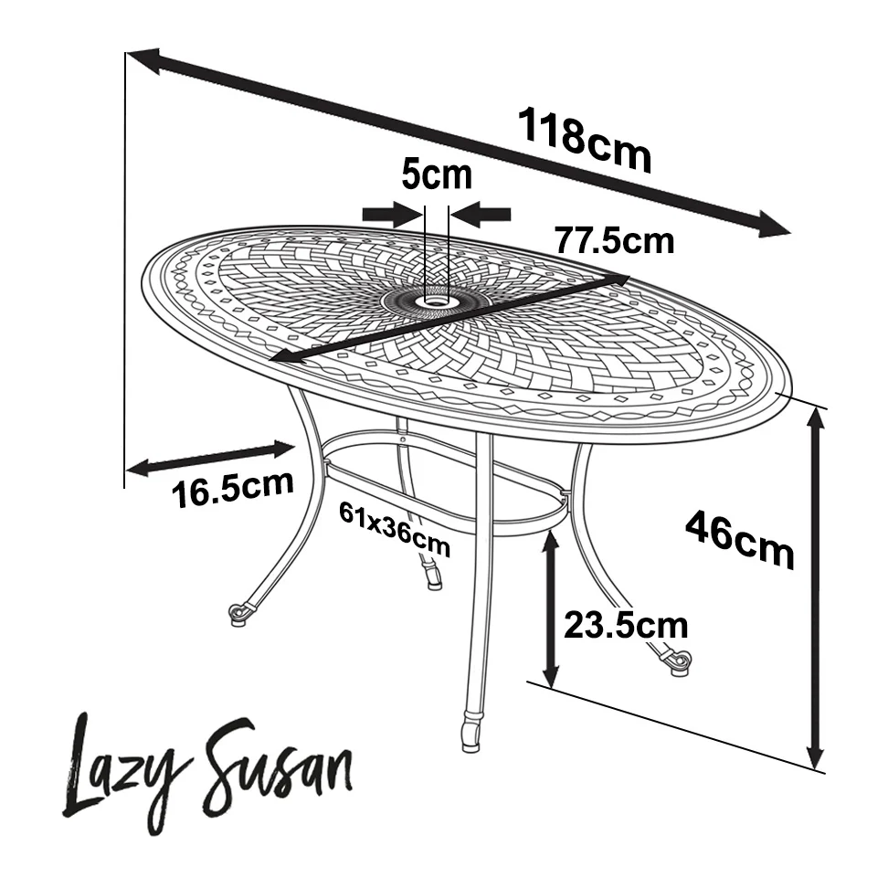 Bella Table 4 Seater Set - Slate Grey - Image 7