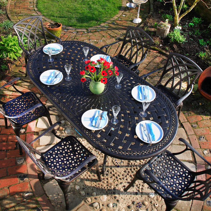 Catherine Table 6 Seater Set - Antique Bronze - Image 15