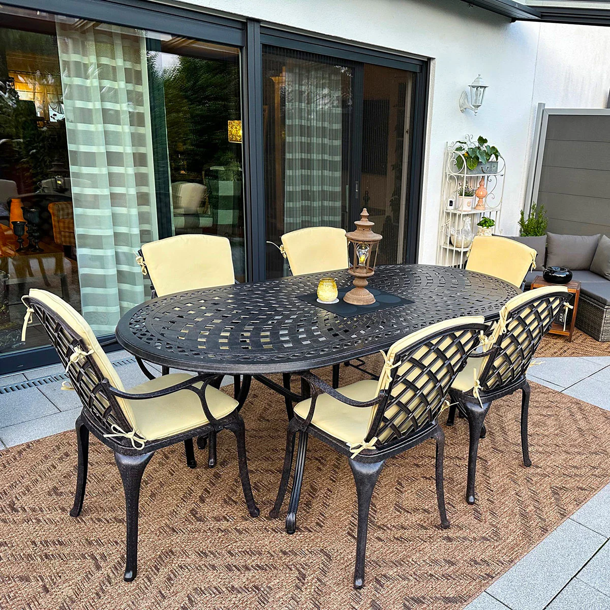 Catherine Table 6 Seater Set - Antique Bronze - Image 22