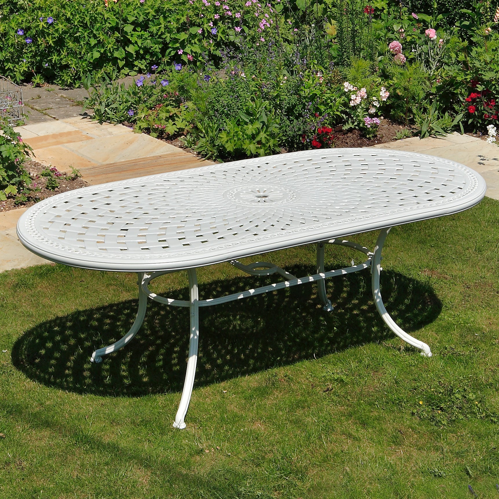 Catherine Table 6 Seater Set - White - Image 13