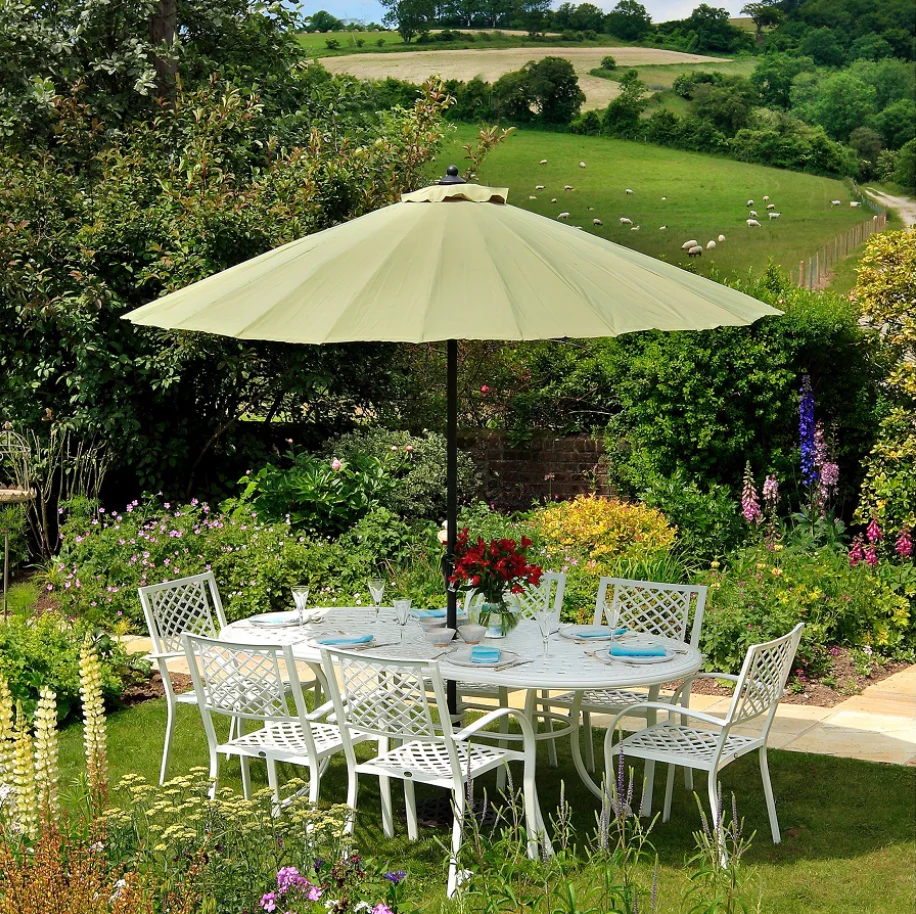 Catherine Table 6 Seater Set - White - Image 3