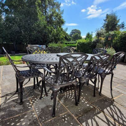 Catherine Table 8 Seater Set - Antique Bronze - Image 15