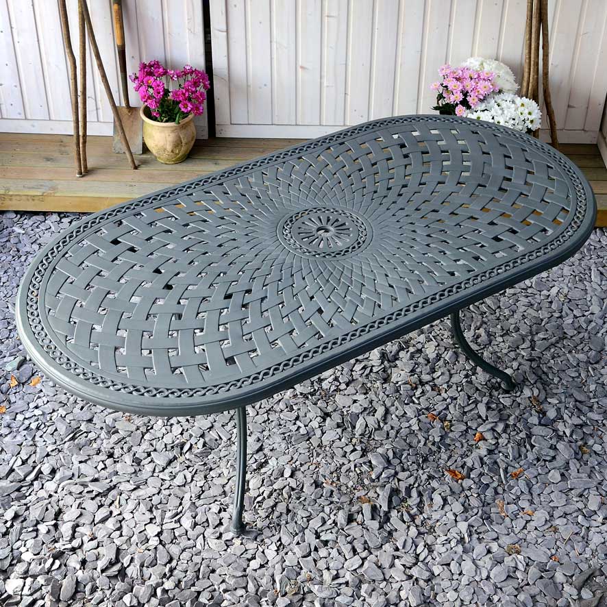Catherine Table 8 Seater Set - Slate - Image 17