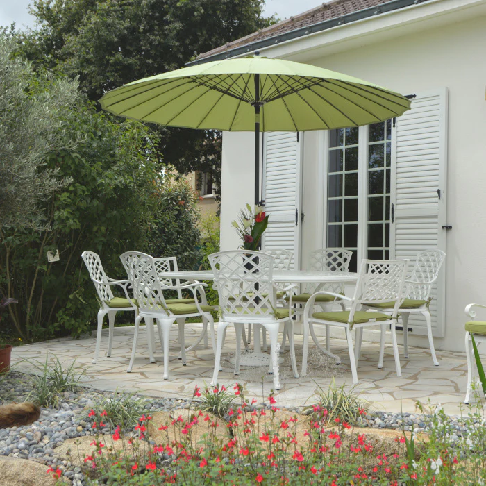 Catherine Table 8 Seater Set - White - Image 8