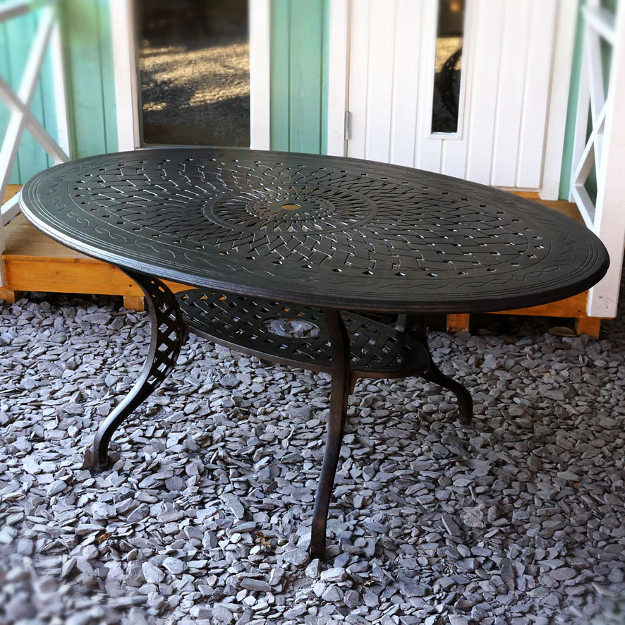 Charlotte Table 6 Seater Set - Antique Bronze - Image 10