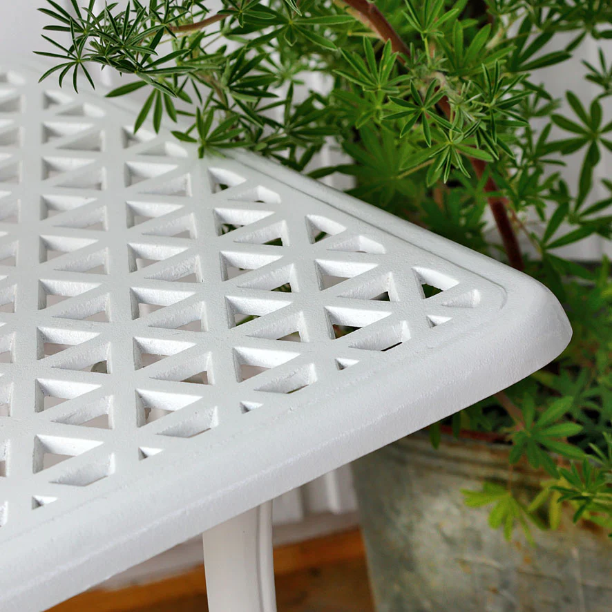 Claire Table 2 Seater Set - White - Image 6