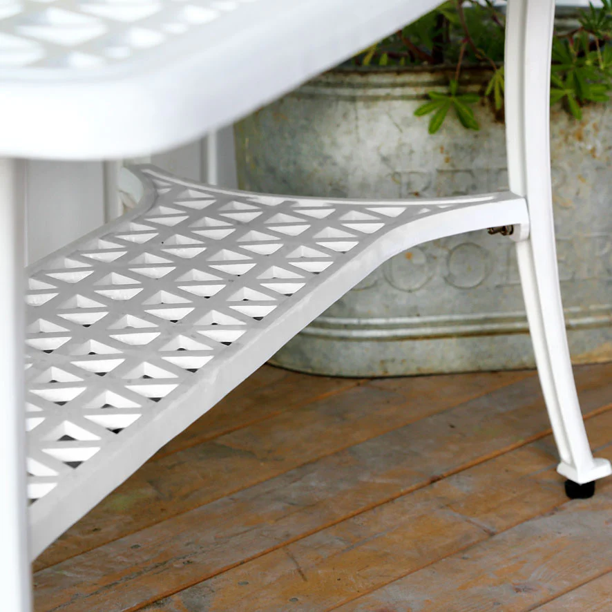 Claire Table 2 Seater Set - White - Image 8
