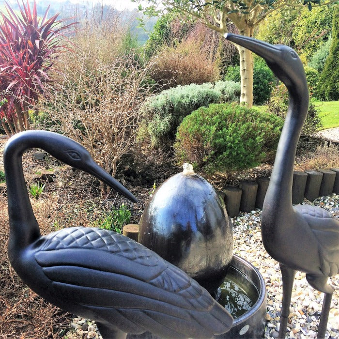 Crane Pair - Antique Bronze - Image 10