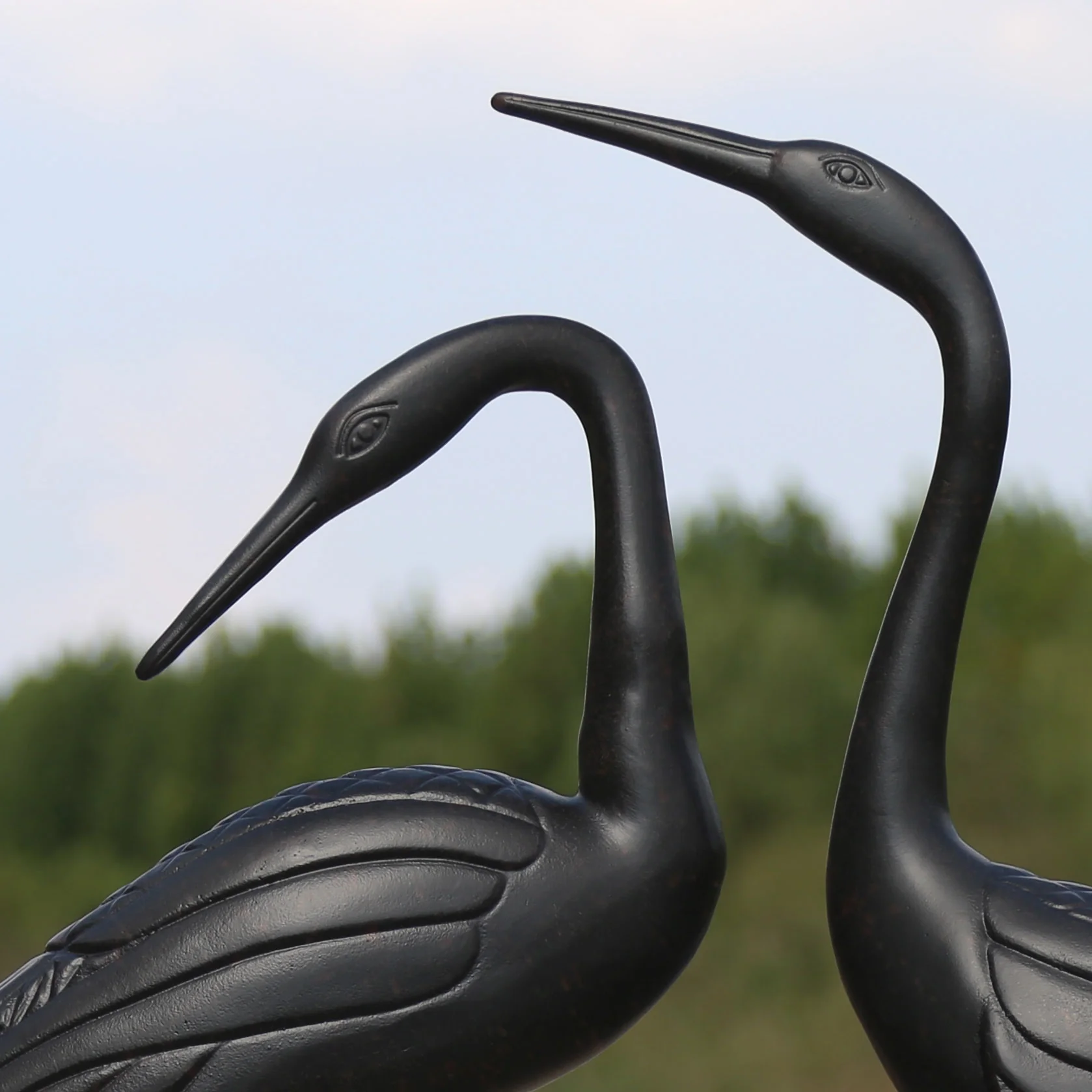 Crane Pair - Antique Bronze - Image 3