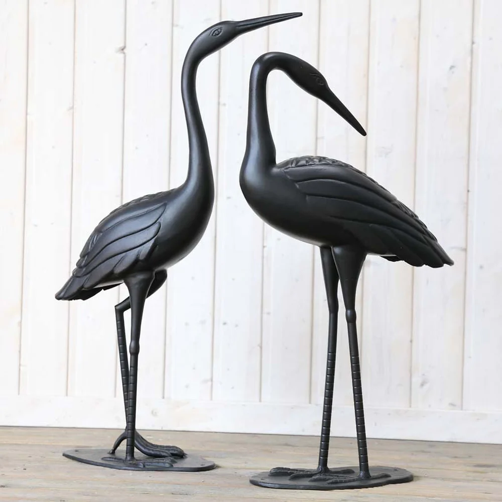 Crane Pair - Antique Bronze - Image 9