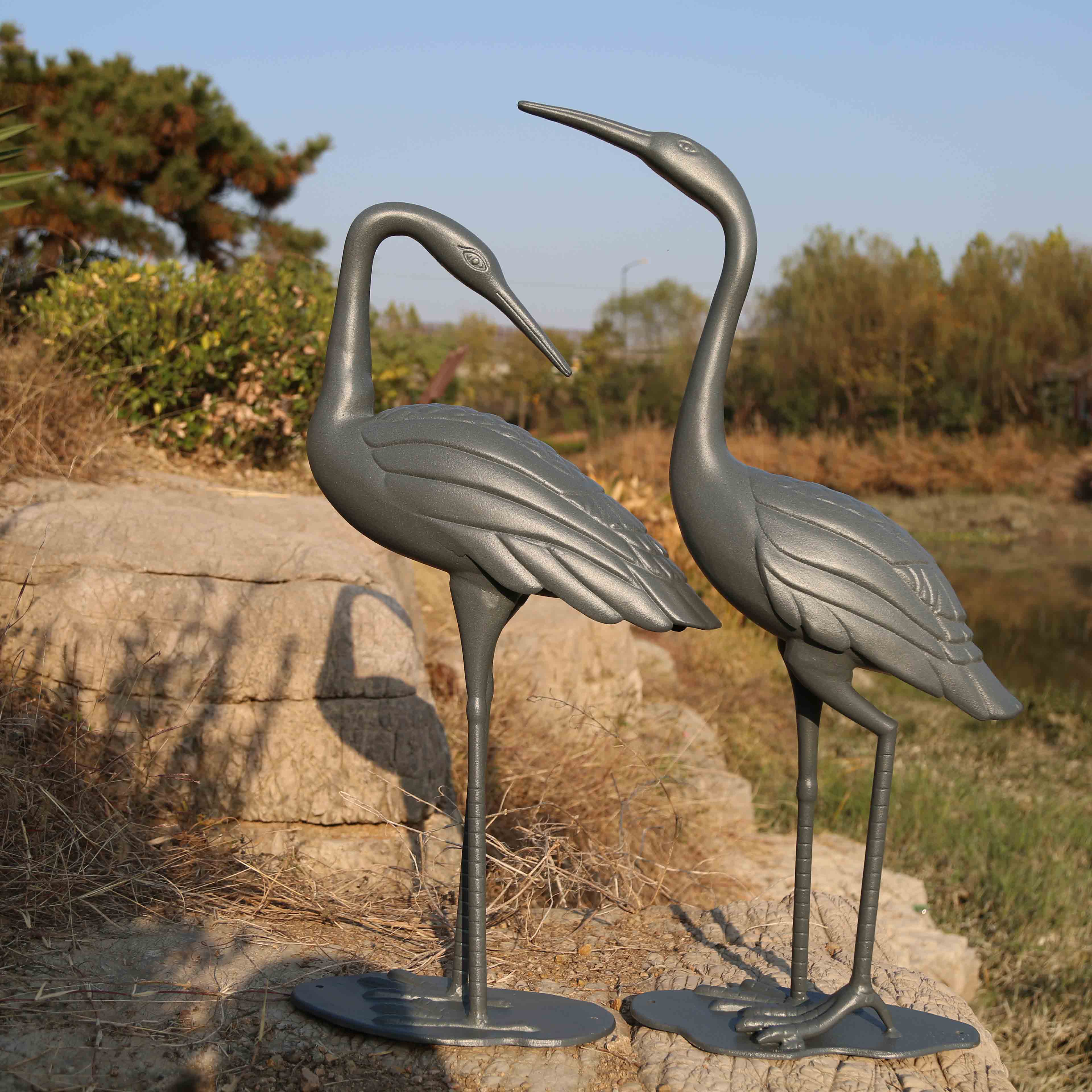 Crane Pair - Slate Grey - Image 3