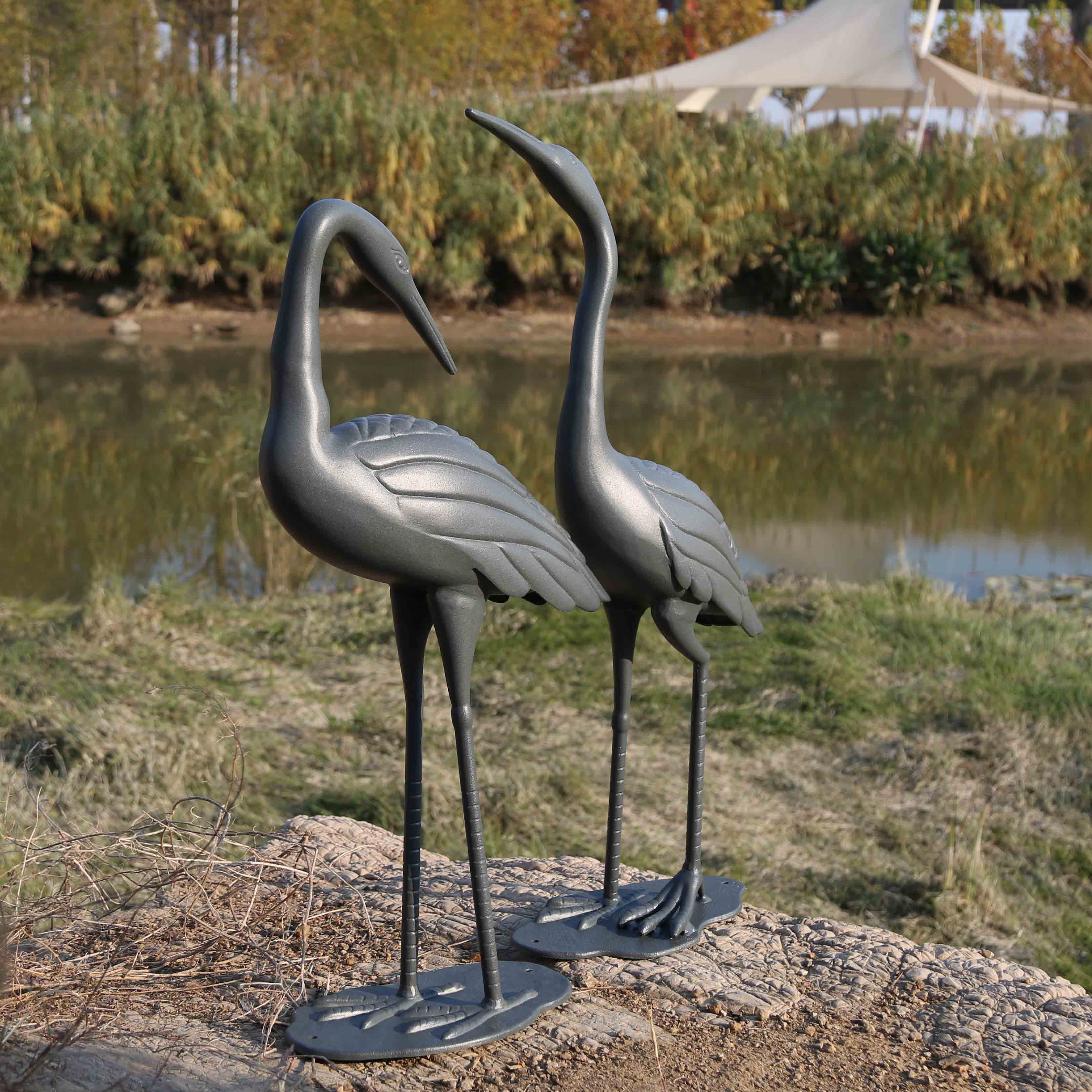 Crane Pair - Slate Grey - Image 4