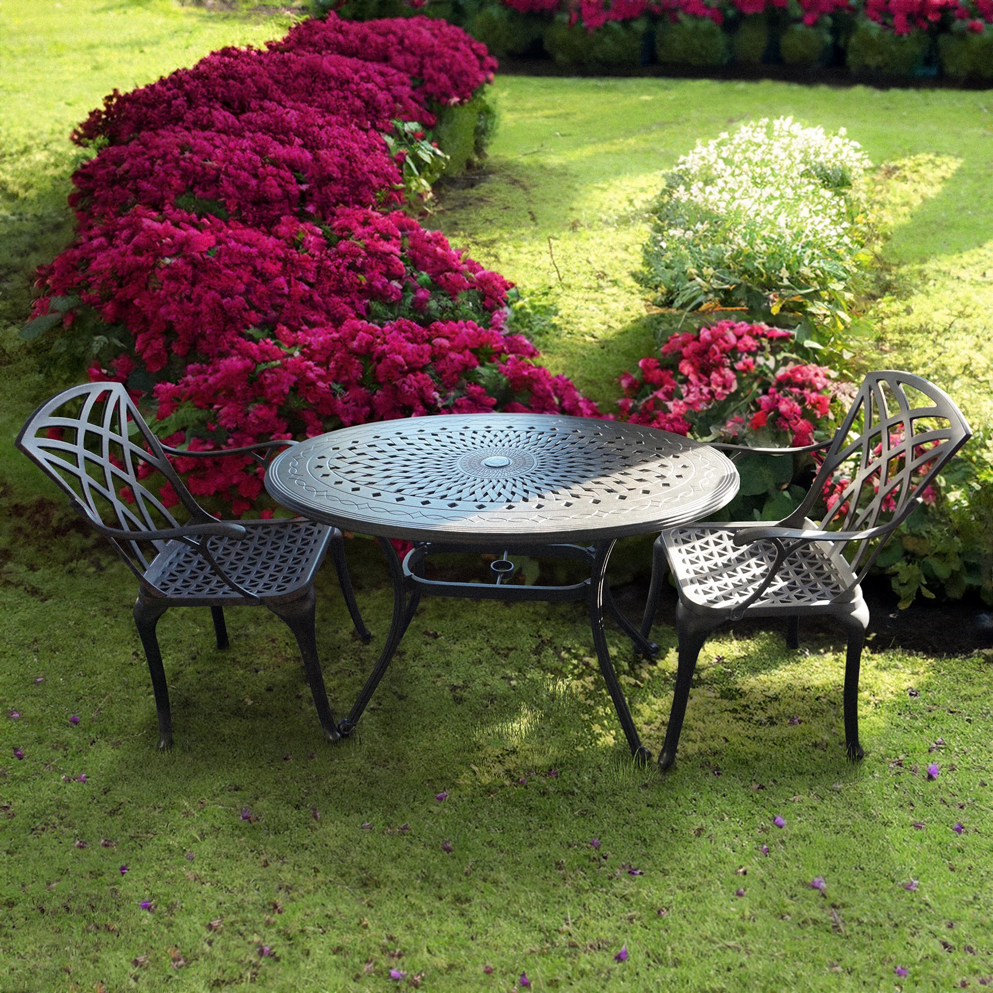 Daisie Table 2 Seater Set - Antique Bronze - Image 7